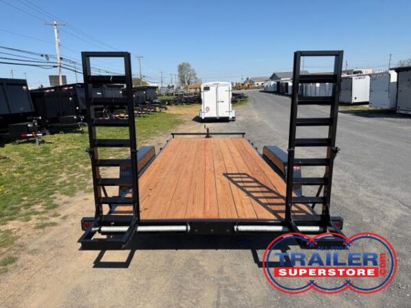BWise 7 x 18 Low Profile LE Equipment Trailer - Ladder Ramps