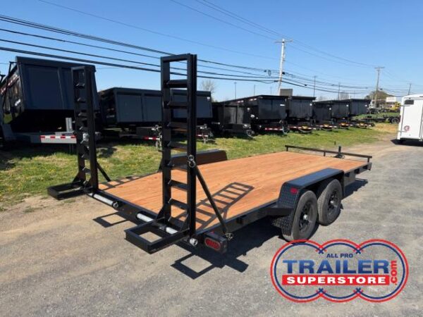 BWise 7 x 18 Low Profile LE Equipment Trailer - Ladder Ramps
