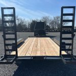 a BWise low profile equipment trailer with ladder ramps