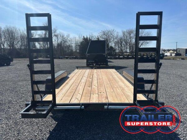 BWise 7 x 16 Low Profile LE Equipment Trailer - Ladder Ramps