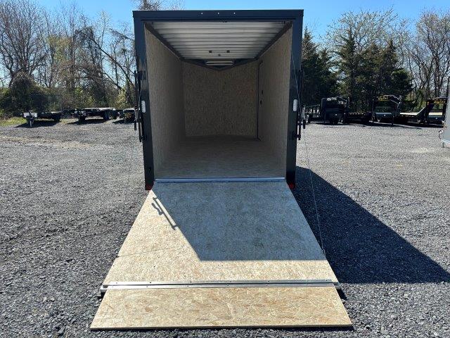 an ATC aluminum enclosed cargo trailer with black trim