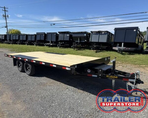 CAM Superline 8 x 18 Deckover Equipment Trailer - Slide Out Ramps