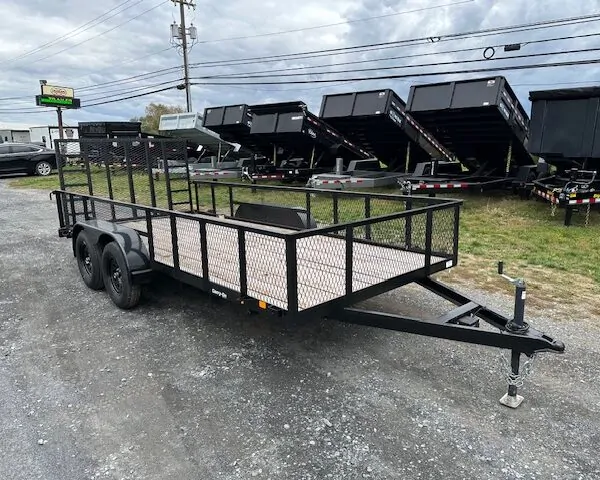 Carry-On 7 x 16 Landscape Utility Trailer - Mesh Sides