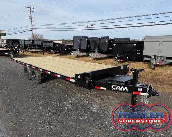CAM Superline 8.5 x 20 Deckover Equipment Trailer - Slide Out Ramps