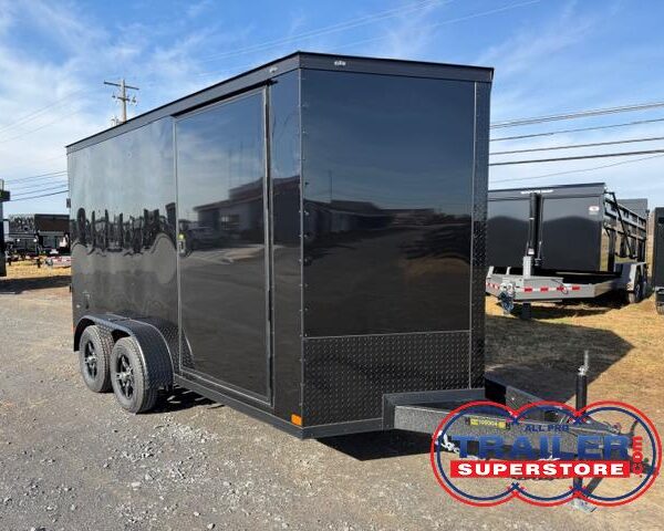 Covered Wagon 7 x 14 Enclosed Cargo Trailer - Blackout Package
