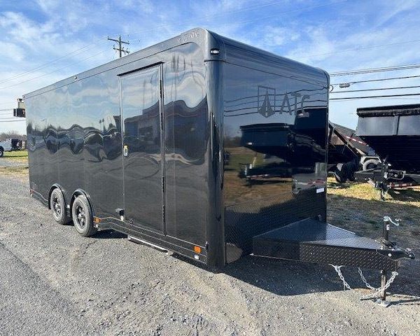a black ATC enclosed trailer with black trim