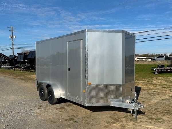 Cargo Pro 7 x 14 V-Nose Aluminum Cargo Trailer - Ramp Door