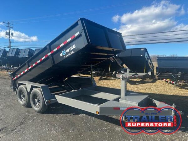 BWise 7 x 14 Dump Trailer - Combo Gate With Ramps