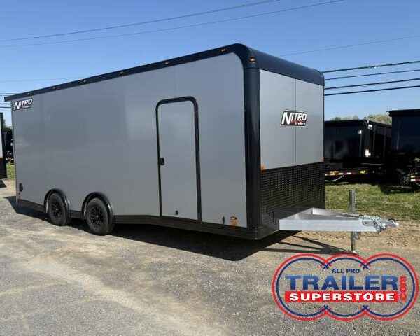 Nitro 8.5 x 22 Enclosed Aluminum Car Trailer- Black Trim