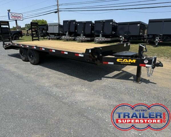CAM Superline 8.5 x 22 Deckover Equipment Trailer - Ladder Ramps