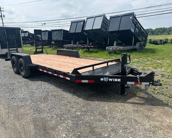 2024 BWise 7 x 18 Equipment Trailer - Heavy Duty Ladder Ramps