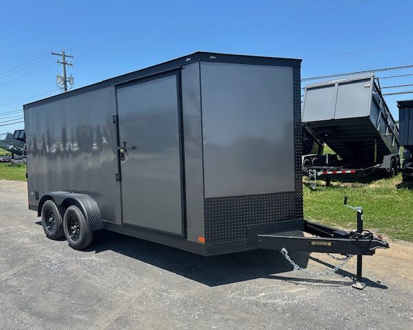 Covered Wagon 7 x 16 Enclosed Cargo Trailer - Ramp Door