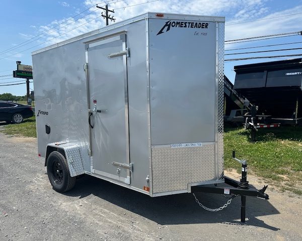 Homesteader 5 x 10 Enclosed V-Nose Cargo Trailer - Added Height