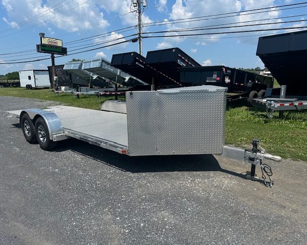 2022 Jimglo 7 x 20 Open Aluminum Car Hauler - Gravity Tilt Trailer
