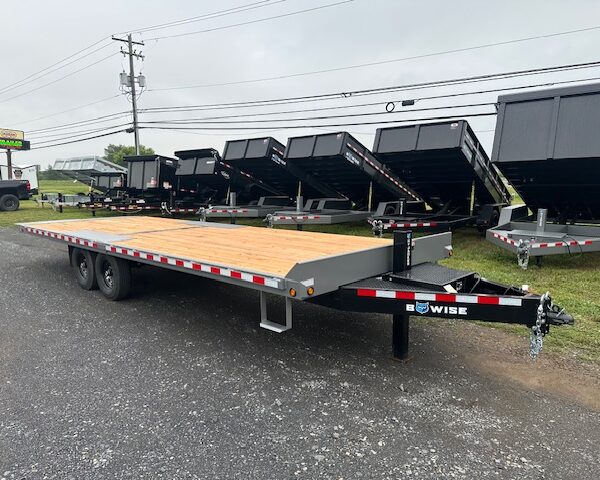 BWise 8 x 24 Deckover Equipment Trailer - Power Tilt