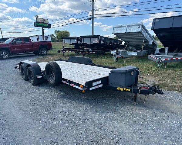 2019 Big Tex 7 x 18 Wood Deck Car Trailer - Slide Out Ramps