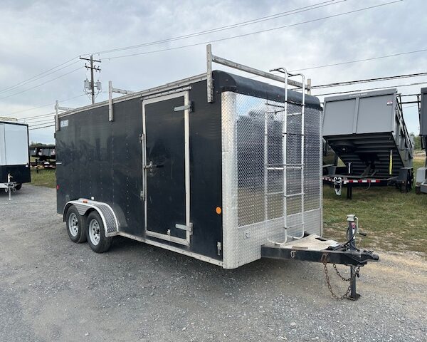 2015 Car Mate 7 x 16 Enclosed Contractor Trailer - Ramp Door