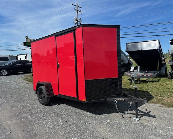 Covered Wagon 6 x 10 Enclosed Trailer - Ramp Door - Black Trim
