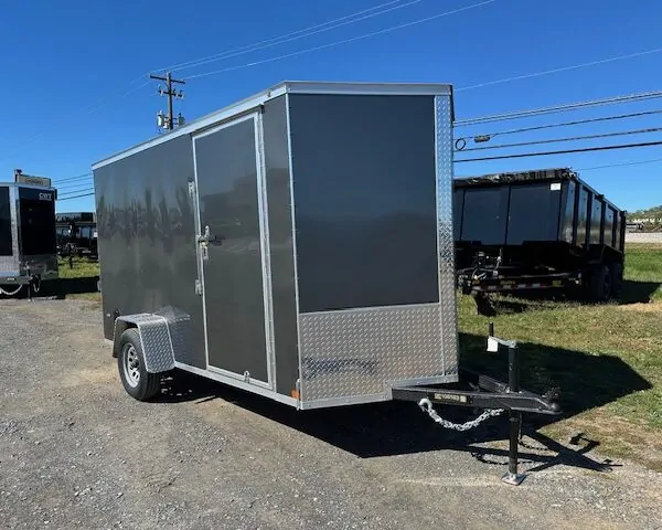 Covered Wagon 6 x 12 Enclosed Cargo Trailer - Rear Ramp Door