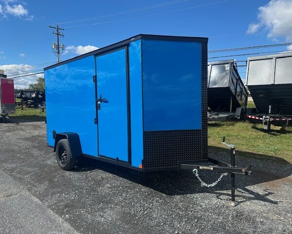 Covered Wagon 6 x 12 Enclosed Cargo Trailer - Black Trim