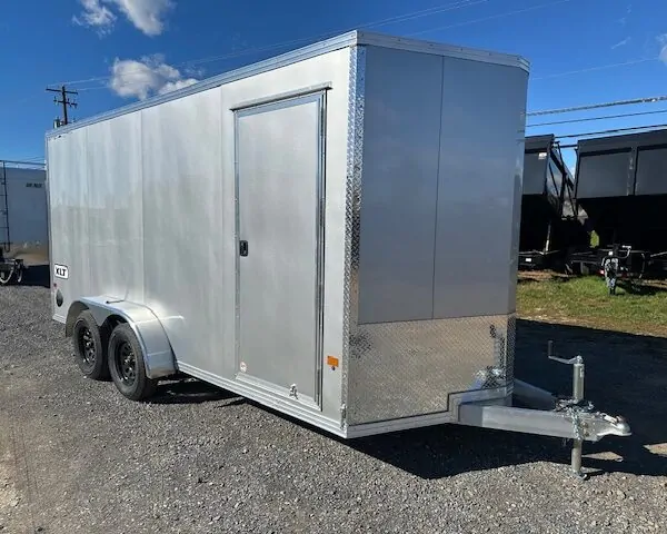 Cargo Pro 7 x 16 V-Nose Aluminum Cargo Trailer - Ramp Door