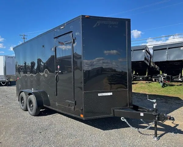 Homesteader 7 x 16 V-Nose Enclosed Trailer - Blackout HD Package