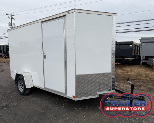 Covered Wagon 6 x 12 Enclosed Cargo Trailer - Rear Ramp Door