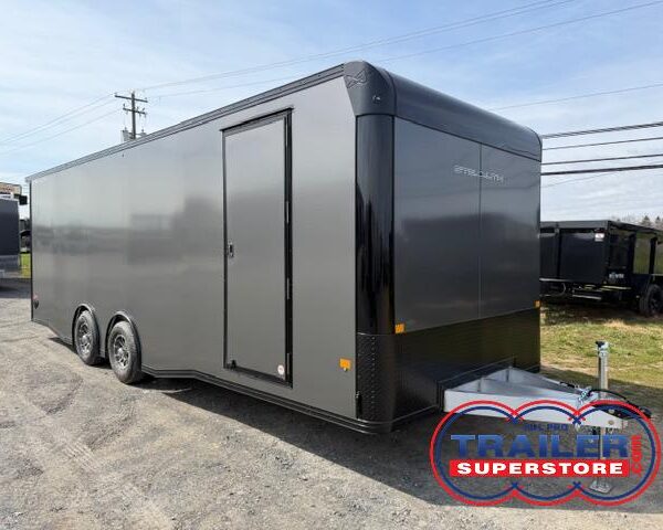 Cargo Pro Stealth Aluminum 8.5 x 24 Enclosed Car Trailer- Black Trim
