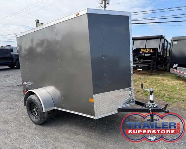 American Hauler 5 x 8 Enclosed V-Nose Cargo Trailer - Barn Door