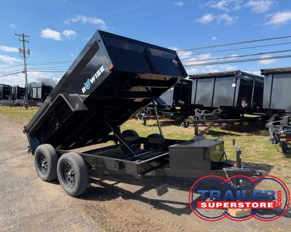 BWise 6 x 10 Low Profile Dump Trailer - Ladder Ramps