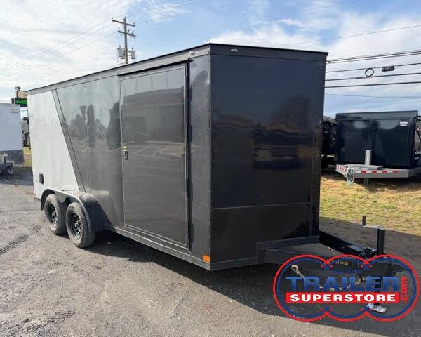 Covered Wagon 7 x 16 Enclosed Cargo Trailer - Two Tone