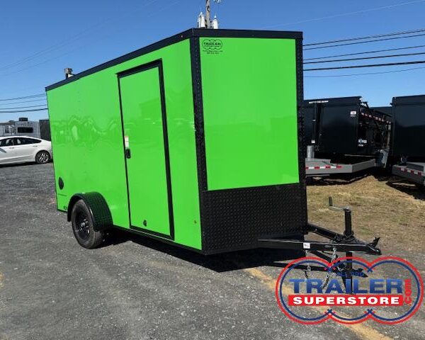 Nexhaul 6 x 12 V-Nose Enclosed Trailer- Black Trim