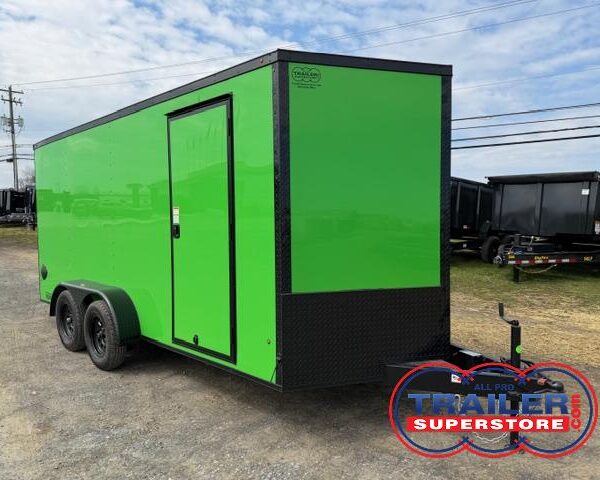 Nexhaul 7 x 16 V-Nose Enclosed Trailer- Black Trim