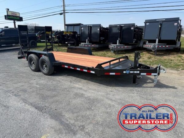 BWise 7 x 16 Low Profile HD Equipment Trailer - Ladder Ramps