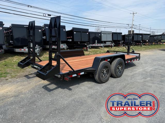 BWise 7 x 16 Low Profile HD Equipment Trailer - Ladder Ramps