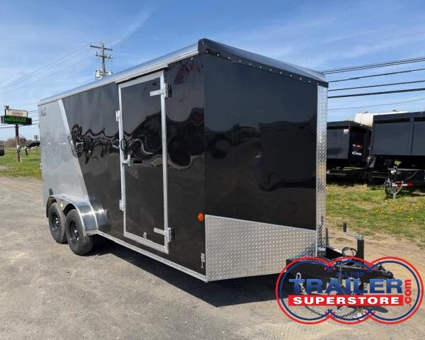 Carmate 7 x 16 V-Nose Enclosed Cargo Trailer - Two Tone