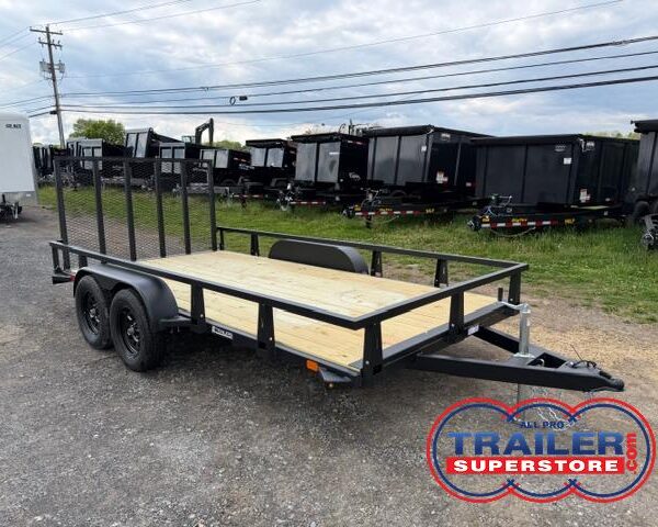 HTC 7 x 14 Landscape Utility Trailer - Tandem Axle
