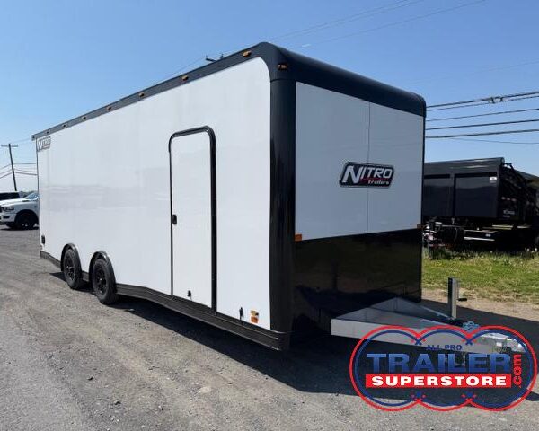 Nitro 8.5 x 24 Enclosed Aluminum Car Trailer- Added Height