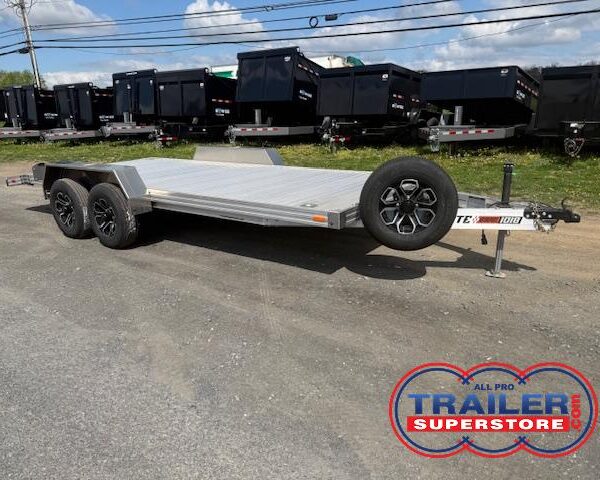 Timpte 7×18 Aluminum Open Car Hauler - Slide Out Ramps
