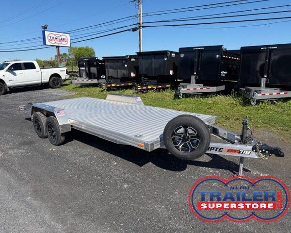 Timpte 7×18 Aluminum Open Car Hauler - Slide Out Ramps
