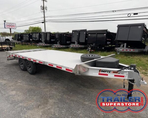 Timpte 8.5×20 Aluminum Deckover Equipment Trailer - Full Width Ramps