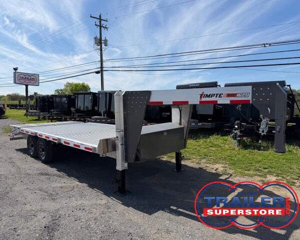 Timpte 8.5×20 Aluminum Gooseneck Equipment Trailer - Full Width Ramps