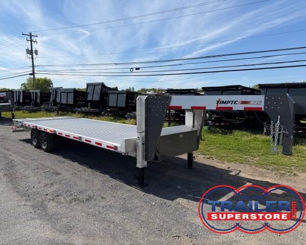Timpte 8.5×26 Aluminum Gooseneck Equipment Trailer - Full Width Ramps