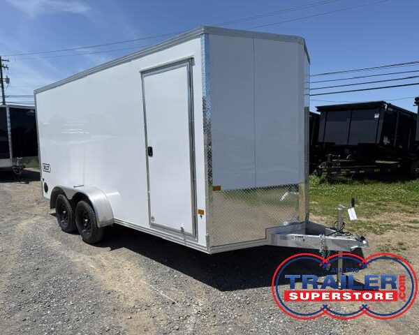 Cargo Pro 7 x 16 V-Nose Aluminum Cargo Trailer - Ramp Door