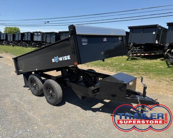 BWise 6 x 10 Deckover Dump Trailer - 7K Spreader Gate & Tarp Kit
