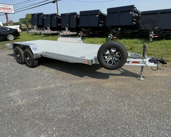 Timpte 7×18 Aluminum Open Car Hauler - Slide Out Ramps