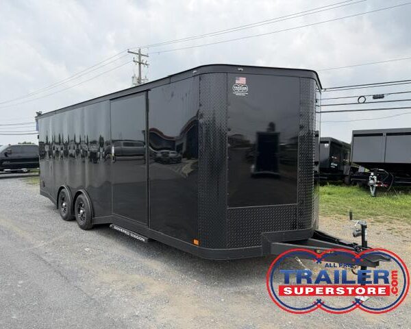Covered Wagon 8.5 x 24 Enclosed Car Trailer - Black Trim