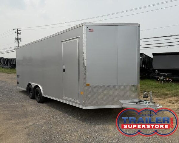 Cargo Pro 8.5 x 20 Aluminum V-Nose Enclosed Car Trailer - Escape Door