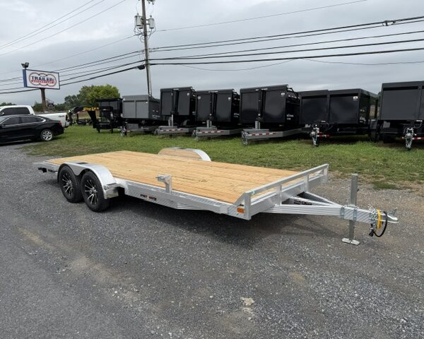 Sporthaven 7×20 Aluminum Open Car Hauler - Wood Deck