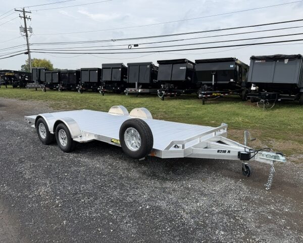 Aluma 7×18 Aluminum Open Car Hauler - Aluminum Deck